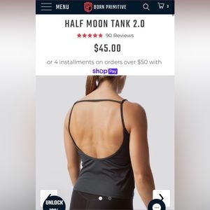 Excellent condition Born Primitive workout tank